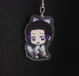 Брелок Demon Slayer Шинобу Кочо с бабочкой БРФ-0013-16  акриловий фиурка