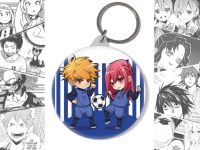 Круглый Брелок Хёма Тигири и Рэнсукэ Кунигами Синяя тюрьма Blue Lock BR-58-003072
