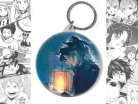 Круглый Брелок Хаски и его Учитель Белый Кот BR-58-003150