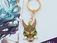 Брелок Маска Сяо Геншин Імпакт Genshin Impact, фігурка металева