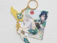 Брелок Око бога Венті Геншин Імпакт Genshin Impact, БРФ-0014-54 фігурний , металевий