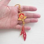 Брелок Око бога Ембер Геншин Імпакт Genshin Impact, БРФ-0014-55 фігурний , металевий