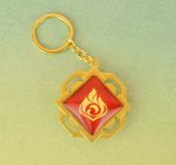 Брелок Око бога Піро Лі Юе Геншин Імпакт Genshin Impact, що світиться, двосторонній