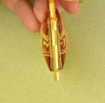 Брелок Око бога Піро Лі Юе Геншин Імпакт Genshin Impact, що світиться, двосторонній