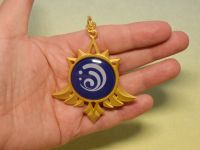 Брелок Око бога Гідро Мондштадт Імпакт Genshin Impact, що світиться, двосторонній