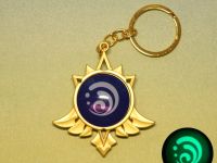 Брелок Око бога Гідро Мондштадт Імпакт Genshin Impact, що світиться, двосторонній