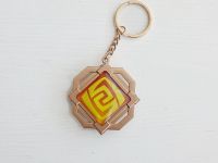 Брелок Око бога ГЕО Лі Юе Геншин Імпакт Genshin Impact, що світиться, двосторонній