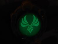 Брелок Око бога Анемо Інадзума Імпакт Genshin Impact, що світиться, двосторонній