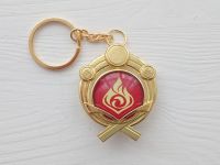 Брелок Око бога Піро Інадзума Імпакт Genshin Impact, що світиться, двосторонній