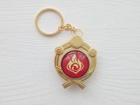 Брелок Око бога Піро Інадзума Імпакт Genshin Impact, що світиться, двосторонній