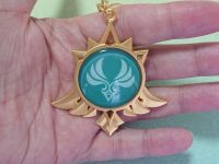 Брелок Око бога Анемо Мондштадт Геншин Імпакт Genshin Impact, що світиться, двосторонній