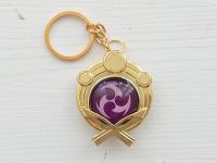 Брелок Око бога Електро Інадзума Імпакт Genshin Impact, що світиться, двосторонній