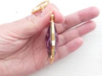 Брелок Око бога Електро Лі Юе Геншин Імпакт Genshin Impact, що світиться, двосторонній