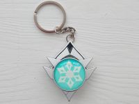 Брелок Око бога Кріо Сніжна блакитний Геншин Імпакт Genshin Impact, що світиться, двосторонній