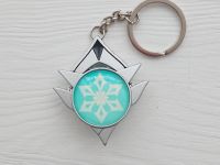 Брелок Око бога Кріо Сніжна блакитний Геншин Імпакт Genshin Impact, що світиться, двосторонній