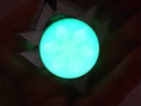 Брелок Око бога Кріо Сніжна блакитний Геншин Імпакт Genshin Impact, що світиться, двосторонній