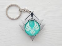 Брелок Око бога Анемо Сніжна Бірюзовий Геншин Імпакт Genshin Impact, що світиться, двосторонній