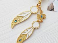 Брелок Око бога Венті Геншин Імпакт Genshin Impact, БРФ-0014-57 (двосторонній кабошон) фігурний , металевий