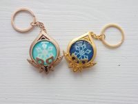 Брелок Глаз бога Крио Сумеру Геншин Импакт Genshin Impact, светящийся, двухсторонний