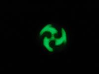 Брелок Око бога Електро Фонтейн Імпакт Genshin Impact, що світиться, двосторонній