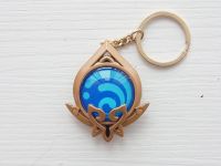 Брелок Око бога Гідро Сумеру Імпакт Genshin Impact, що світиться, двосторонній