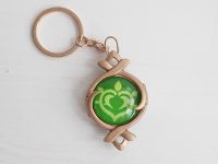 Брелок Глаз бога Дендро Фонтейн Геншин Импакт Genshin Impact, светящийся, двухсторонний