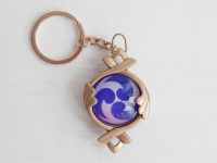 Брелок Око бога Електро Фонтейн Імпакт Genshin Impact, що світиться, двосторонній