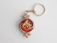 Брелок Око бога Піро Фонтейн Імпакт Genshin Impact, що світиться, двосторонній