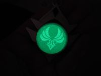 Брелок Око бога Анемо Сніжна Зелений Геншин Імпакт Genshin Impact, що світиться, 