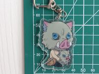 Брелок Demon Slayer Іноске що сидить в маске БРФ-0013-18 акриловий фігурка 