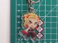 Брелок Demon Slayer Ренгоку с надписью БРФ-0013-30 акриловий фиурка  