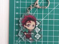 Брелок Demon Slayer Танджиро с надписью БРФ-0013-35 акриловий фиурка  