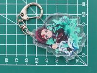 Брелок Demon Slayer Танджиро хвильки з написом БРФ-0013-40 акриловий фігурка 