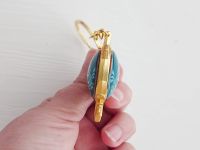 Брелок Око бога Анемо Венті Геншин Імпакт Genshin Impact, БРФ-0014-81 (двосторонній кабошон) фігурний , металевий