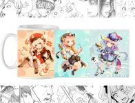 Горнятко з зображенням cup-00475 Геншин Імпакт, Genshin Impact Ци Ци , Клі та Діона