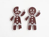 Фігурка-підвіска Сердитий Пряниковий чоловічок, 2 шт