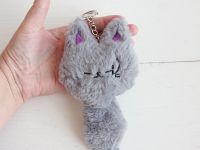 Сувенір хутряна Іграшка-брелок кіт Гето Jujutsu Kaisen Магічна Битва 16 см 