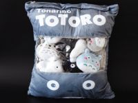 Сувенир плюшевая Подушка 40*50 см с мини Игрушками Totoro 8 шт
