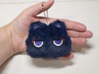 Сувенир плюшевая игрушка-брелок Скарамучча Кот голова 8*7см Геншин Импакт Genshin Impact