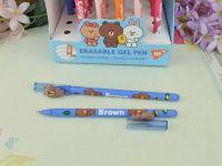 Ручка гелева Line Friends Brown пиши-стирай 0,5 мм синя YES 420377