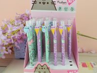 Ручка масляная Pusheen мятная с фигуркой Пушин в рожке YES 412079