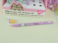 Ручка масляная Pusheen сиреневая с фигуркой Пушин в рожке YES 412079