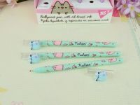 Ручка масляная Pusheen мятная с фигуркой Пушин в рожке YES 412079