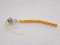 Підвіска, прикраса Дзвіночок спокою №002 срібний з жовтою китицею