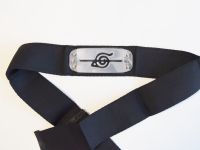 Протектор пов'язка на голову Наруто чорна з металевою вставкою , перекреслений Коноха (Ітачі Учіха)