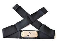 Протектор пов'язка на голову Наруто чорна з металевою вставкою зі знаком Прихованого Звуку