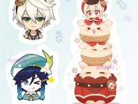 Наклейки Геншин Импакт Genshin Impact Микс №4-010