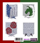 Наліпки Attack on Titan Атака Титанів Герби №9-001