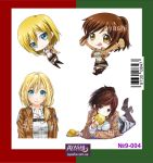 Наклейки Хистория Криста и Саша Attack on Titan Атака Титанов №9-004