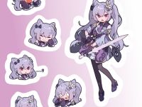 Наклейки Кэ Цин Геншин Импакт Genshin Impact №4-031